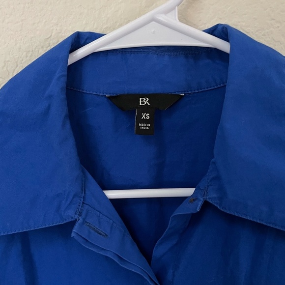 BANANA REPUBLIC | Like New Cobalt Blue Cotton Paxton Poplin Mini Dress | Size XS - Picture 7 of 12